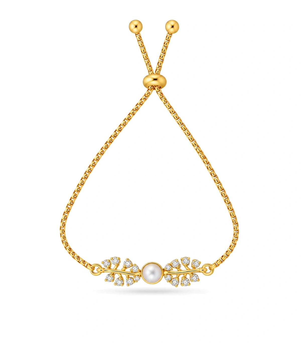 Gold Plated Pearl Radiance Pearl Bolo Bracelet
