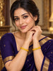 Gold Plated Festive Delicate Leaf Bangle Set