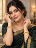 Gold Plated Linear White Sakha Bangle Set