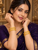 Gold Plated Festive Infinity Twist Bangle Set
