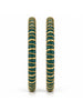 Gold Plated Festive Green Spiral Pola Bangle Set