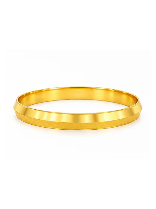 Gold Plated Plain Polished Single Bangle