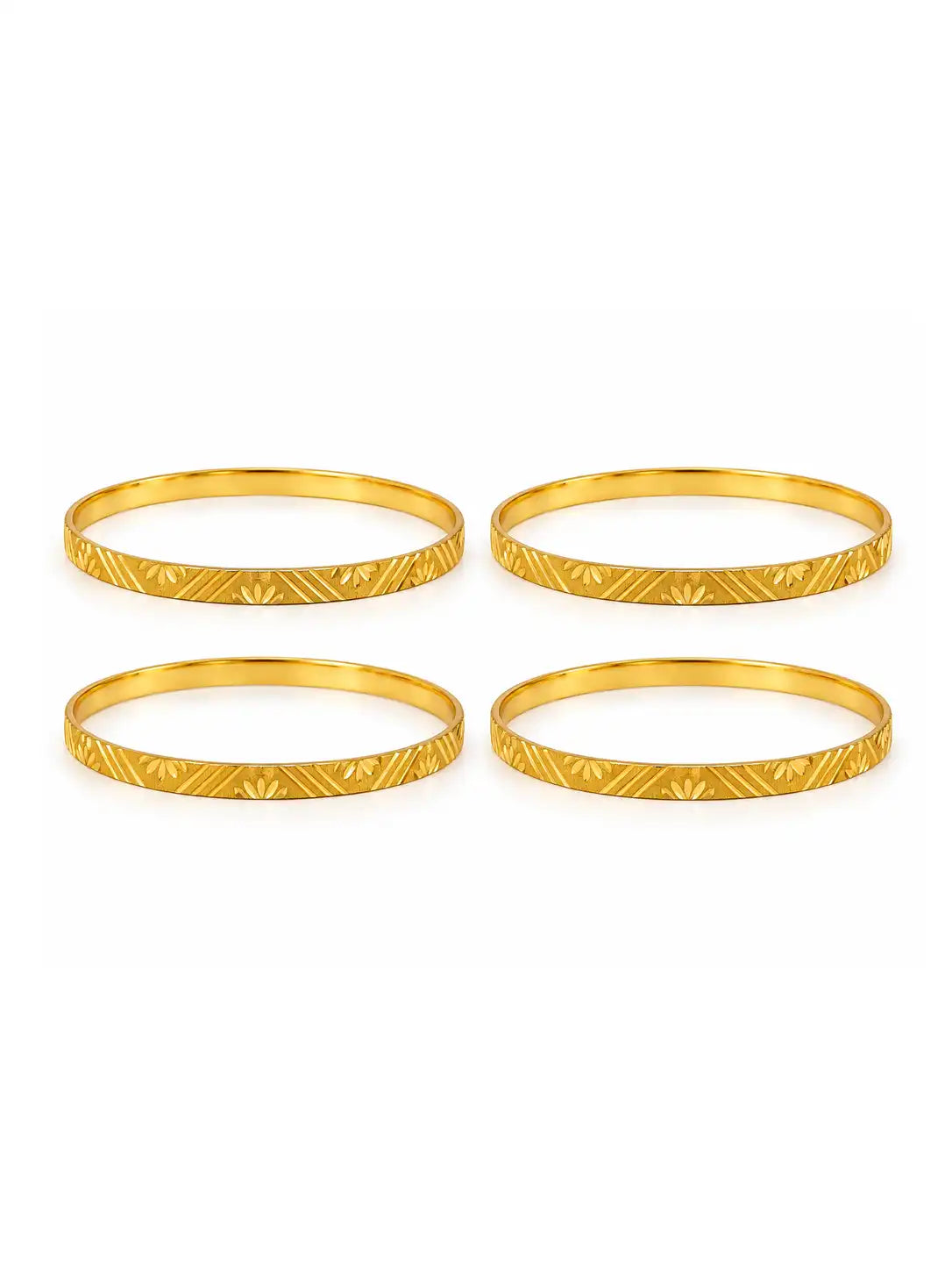 Gold Plated Festive Sunburst Bangle Set