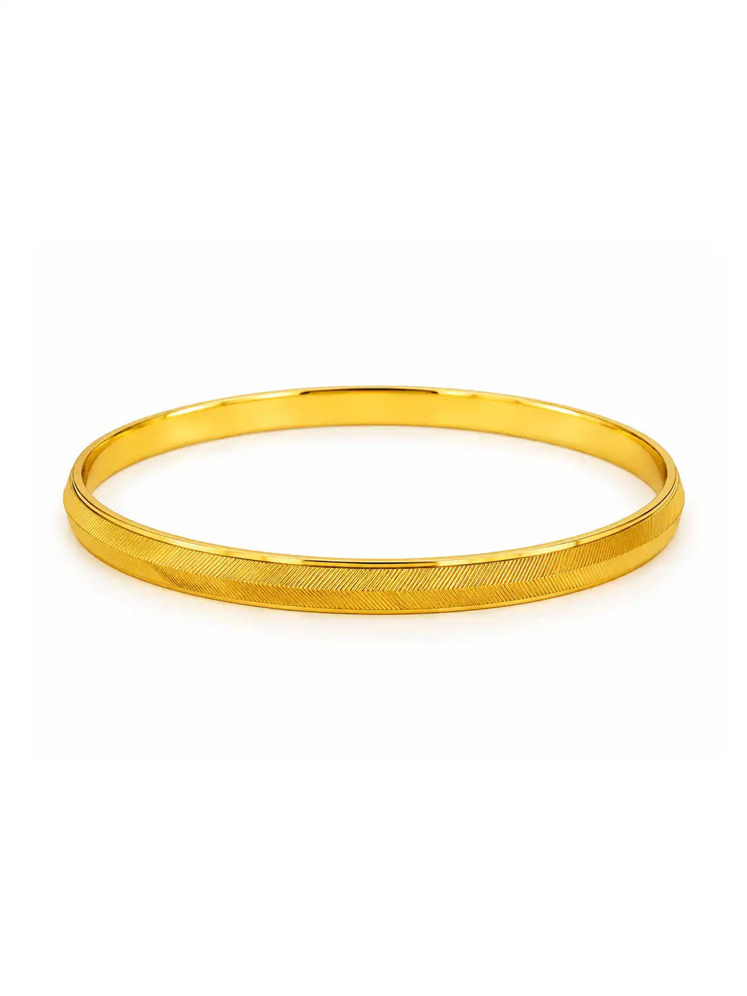 Gold Plated Everyday Minimal Polished Single Bangle