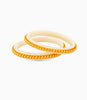 Gold Plated Twisted White Pola Bangle Set