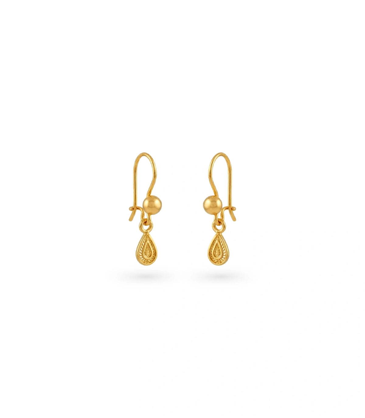 Gold Plated Everyday Paisley Hoop Earrings