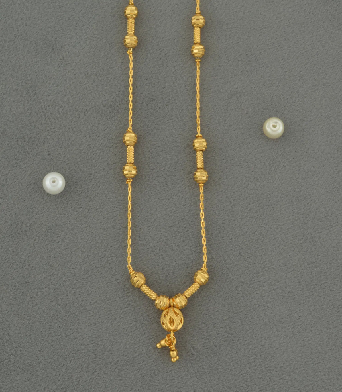 Gold Plated Sleek Barrel Bead Chain
