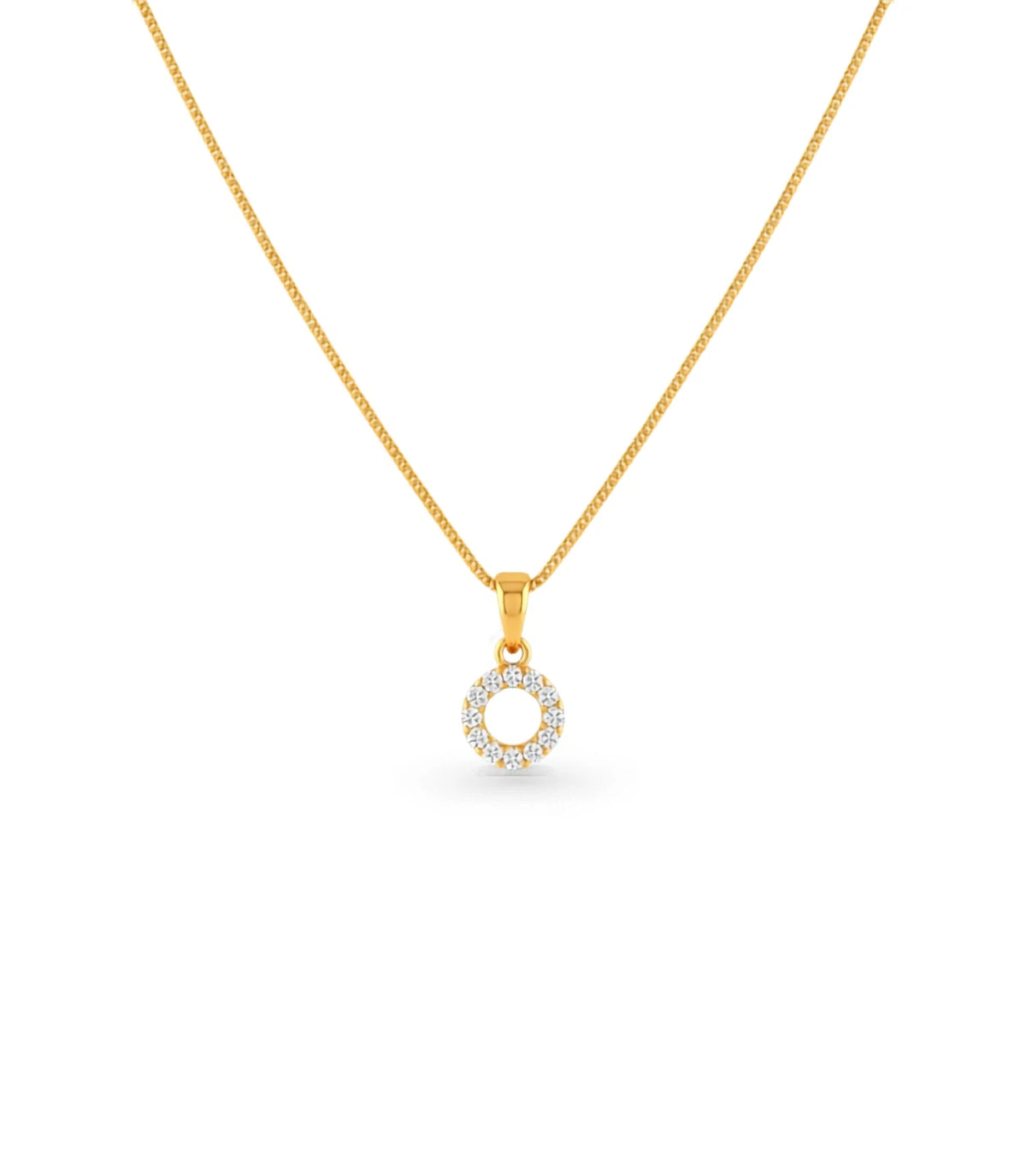 Gold Plated AD Ring Chain & Pendant