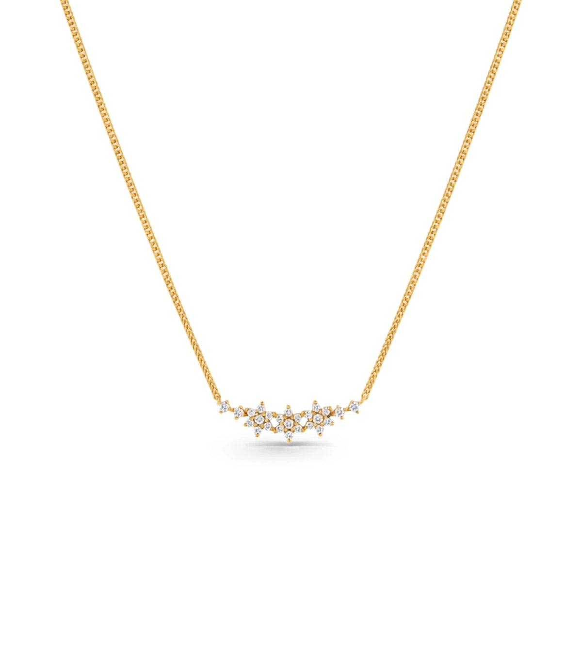 Gold Plated Three Star Chain & Pendant