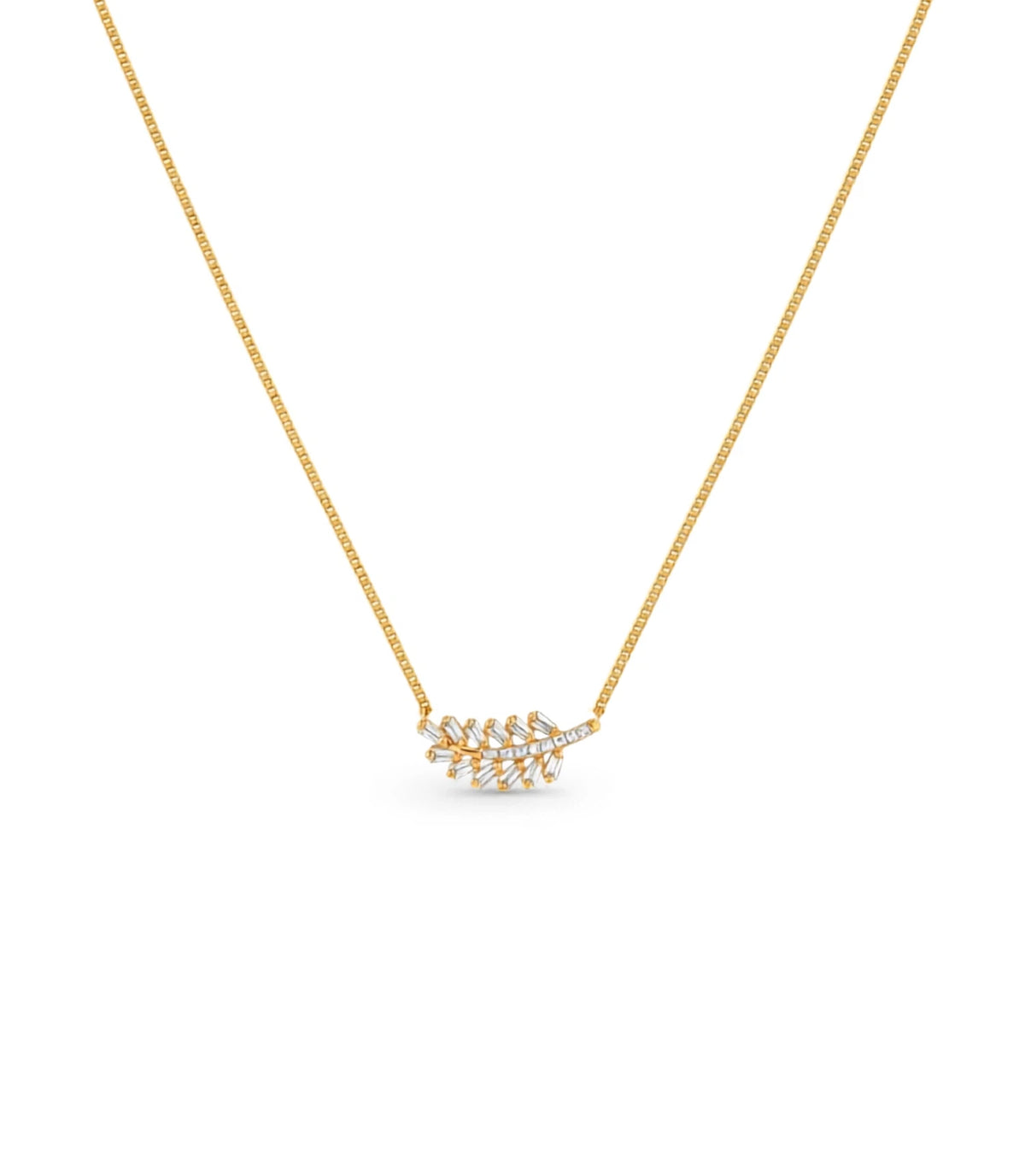 Gold Plated Nature Inspired Chain & Pendant