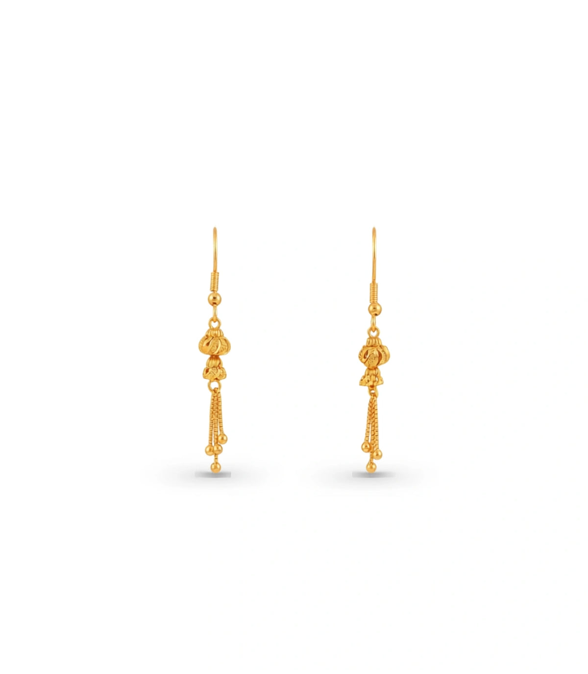 Gold Plated Cascade Dangler Earrings