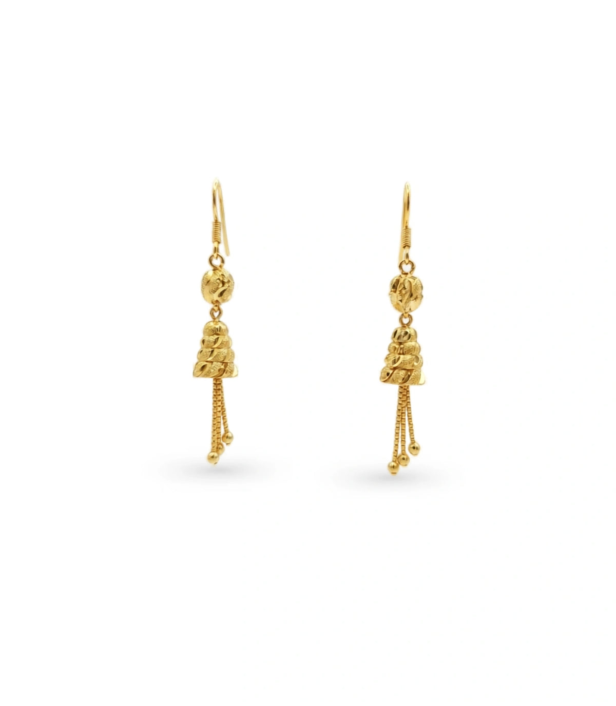 Gold Plated Ethnic Dangler Earrings