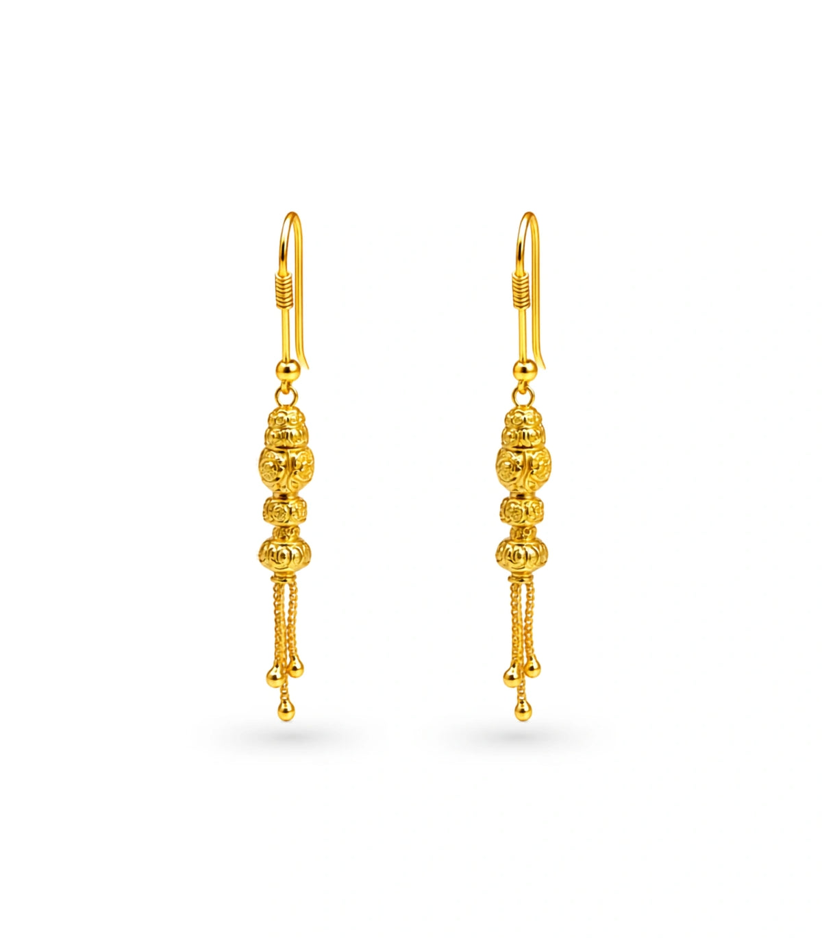 Gold Plated Modern Dangler Earrings