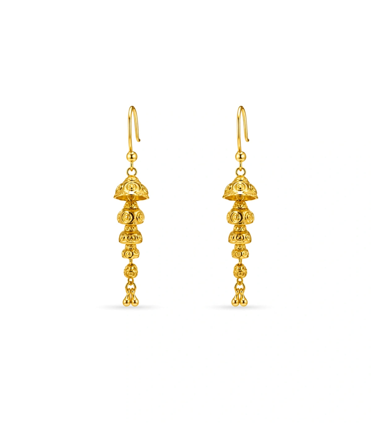 Gold Plated Gleaming Dangler Earrings
