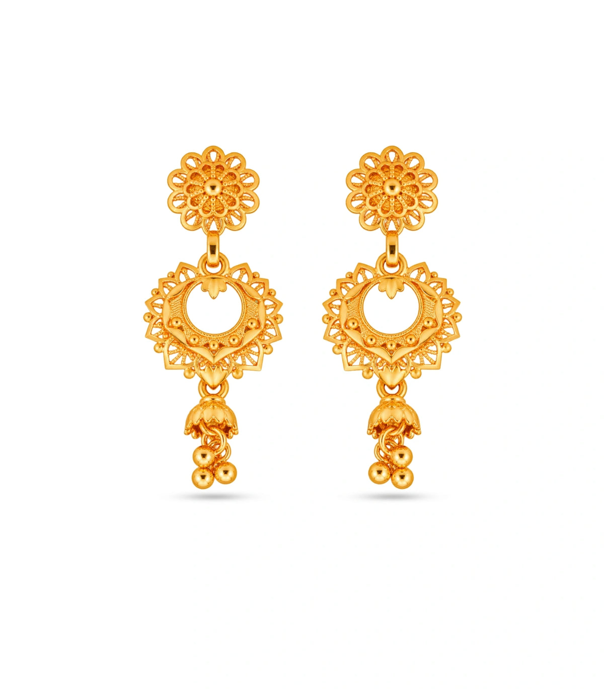 Gold Plated Authentic Classic Chandbali Earrings
