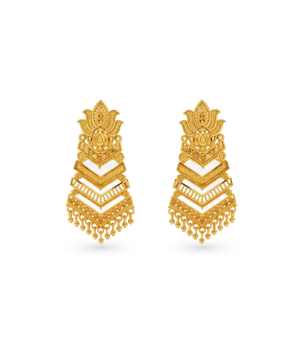 Gold Plated Statement Dangler Earrings