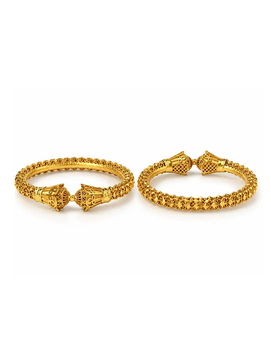 Gold Plated Wedding Lantern Filigree Kada