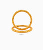 Gold Plated Wedding Floral Barrel Cut Kada