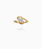 Gold Plated Office Wear Lite White AD Finger Ring