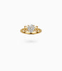 Gold Plated Festive White AD Finger Ring