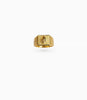 Gold Plated Square Leaf Motif Finger Ring Men