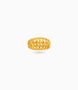 Gold Plated Textured Cage Style Finger Ring