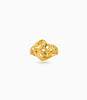 Gold Plated Basketweave Bypass Finger Ring