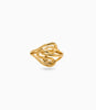 Gold Plated Abstract Geometric Loop Finger Ring