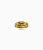 Gold Plated Multi-Strand Chevron Band Finger Ring