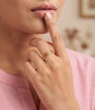Gold Plated Double Row AD Crystal Finger Ring