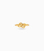 Gold Plated Intertwined Double Heart Finger Ring