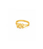 Gold Plated Geometric Adjustable Finger Ring for Women