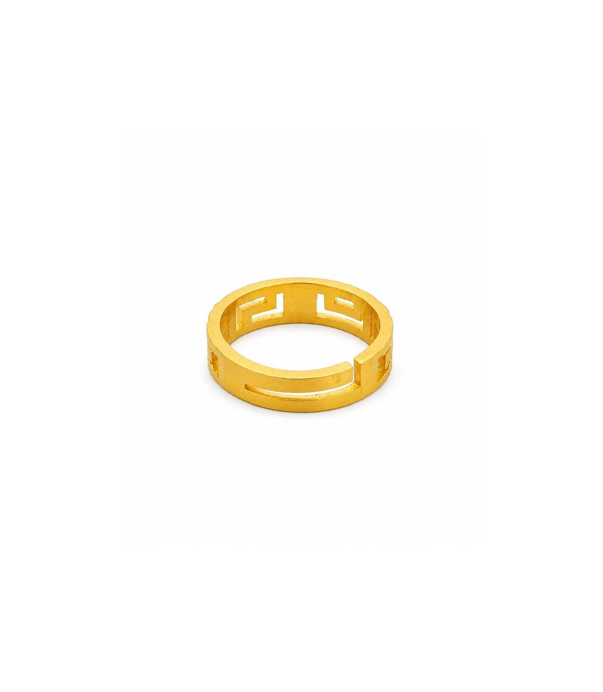 Gold Plated Geometric Adjustable Finger Ring