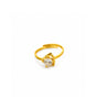 Gold Plated Celestia Solitaire Adjustable Finger Ring