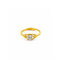 Gold Plated Adjustable Solitaire Finger Ring