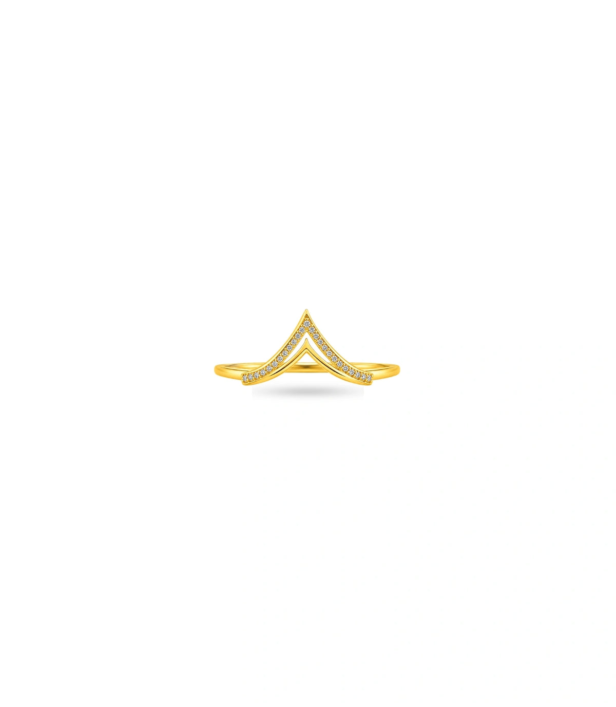 Gold Plated Party Chevron Trendy Finger Ring