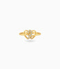 Gold Plated Party Stylish Dual Heart Finger Ring