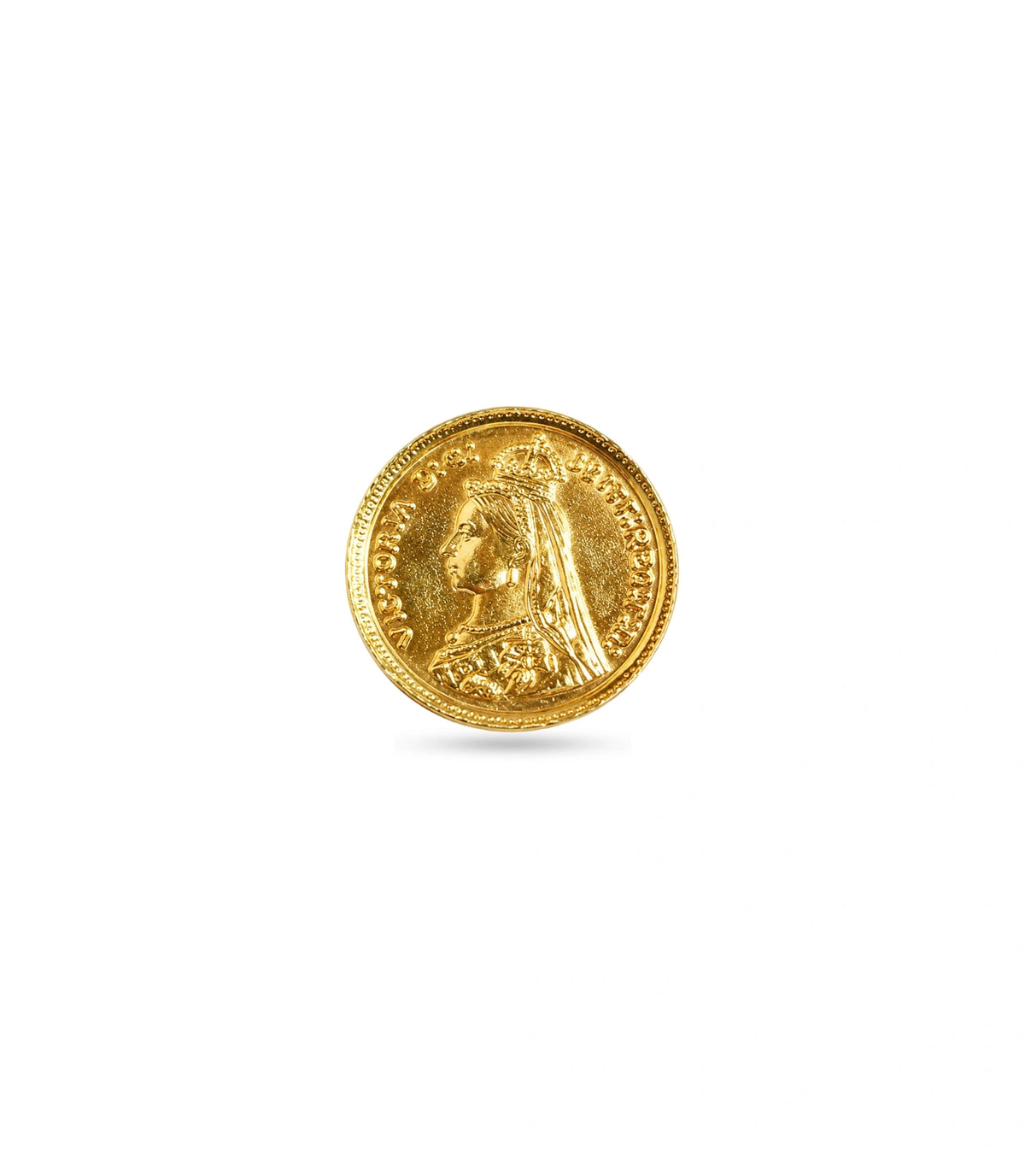 Gold Plated Festive Coin Finger Ring