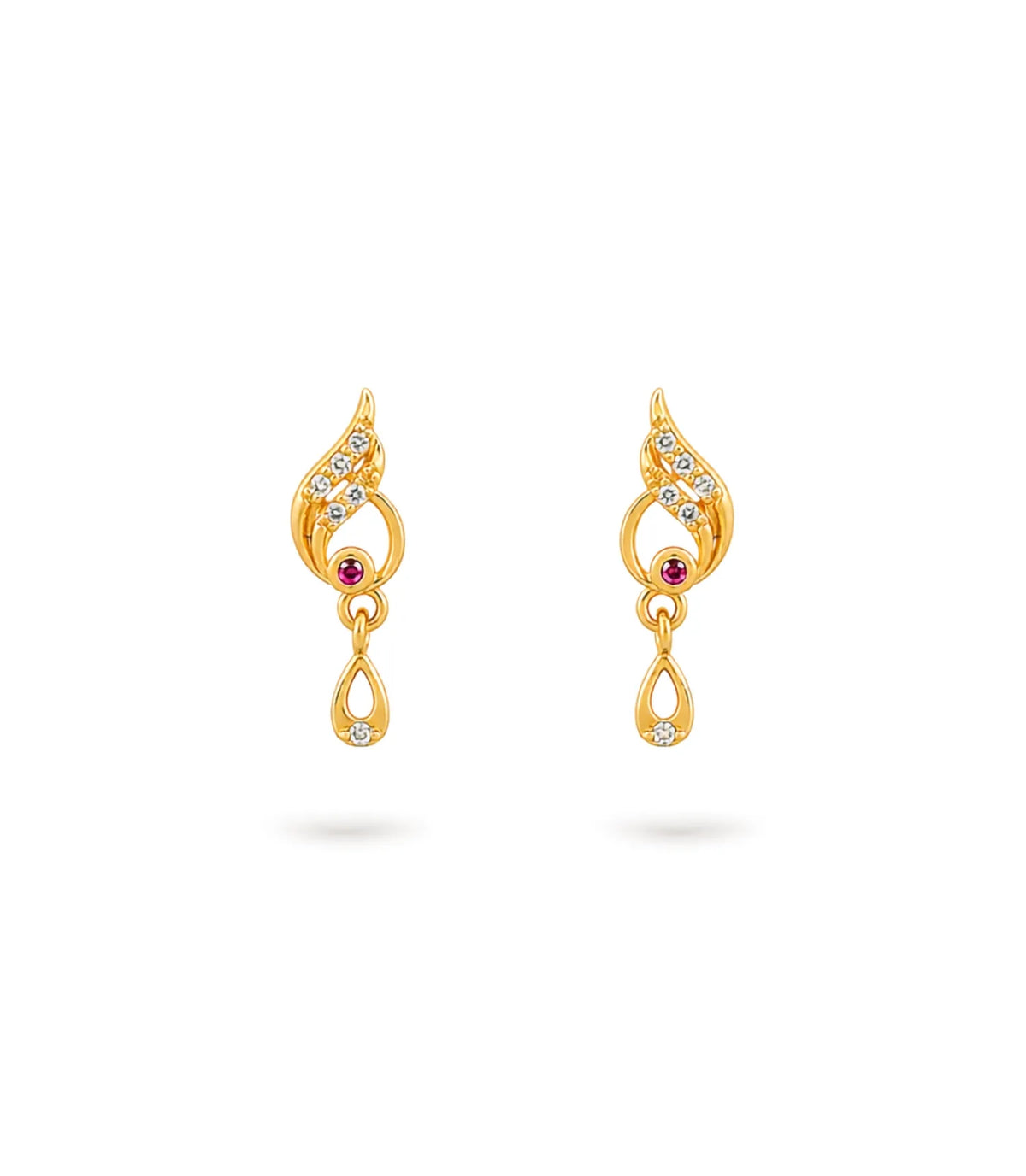 Gold Plated Precision AD Drop Earrings