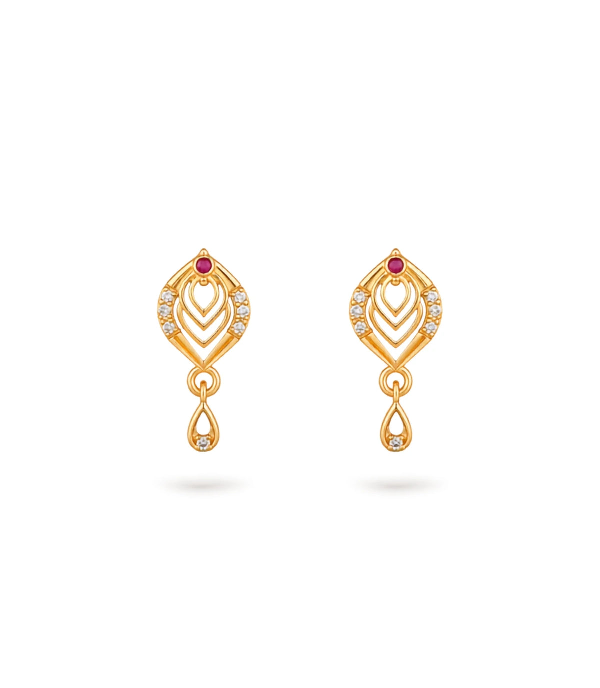 Gold Plated Micro AD Drop Earrings