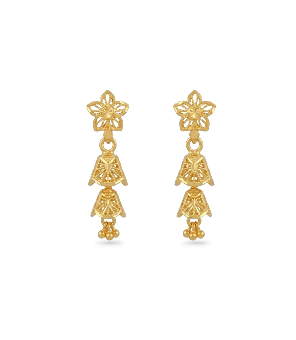 Gold Plated Golden Glow Jhumka Earrings