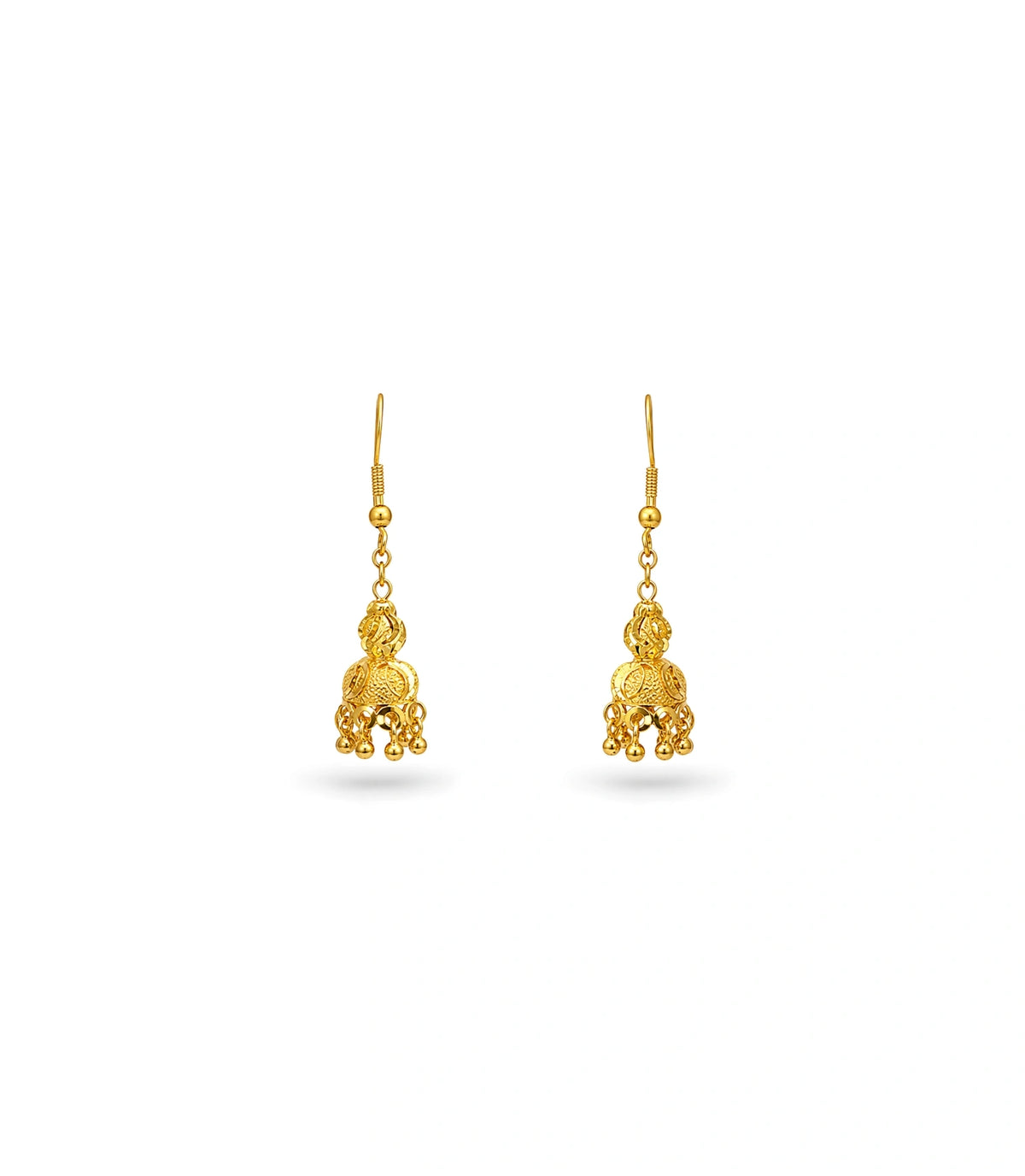 Gold Plated Traditional Delicate Jhumka Earrings