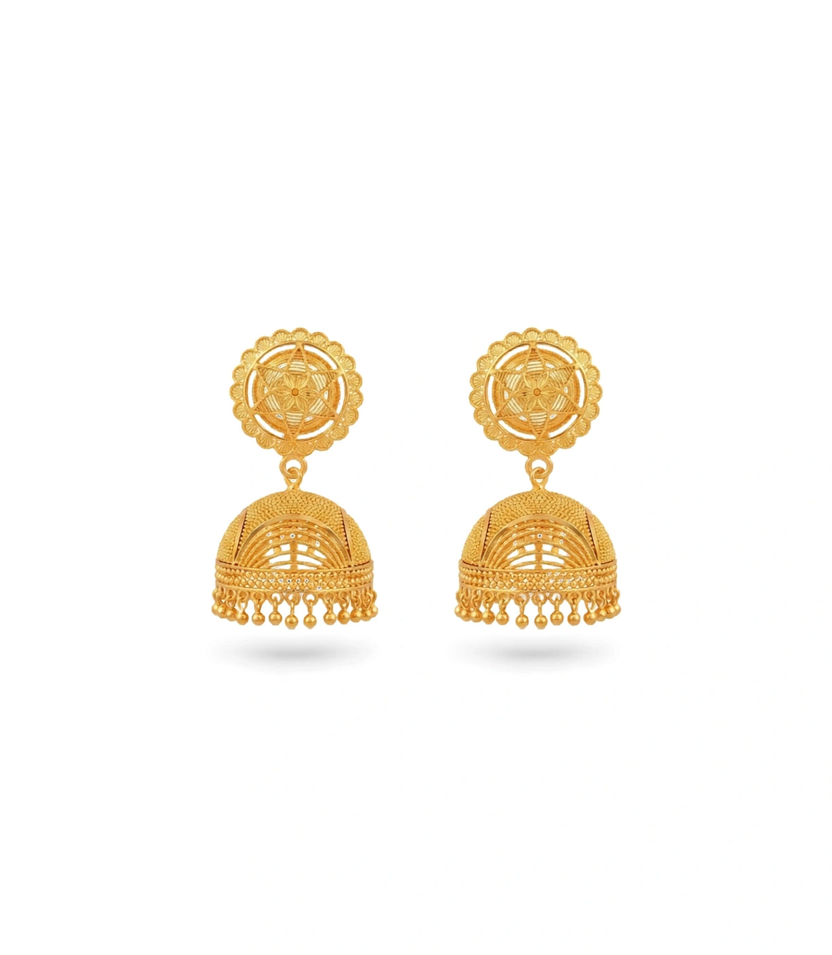 Gold Plated Pure Traditional Jhumka Earrings
