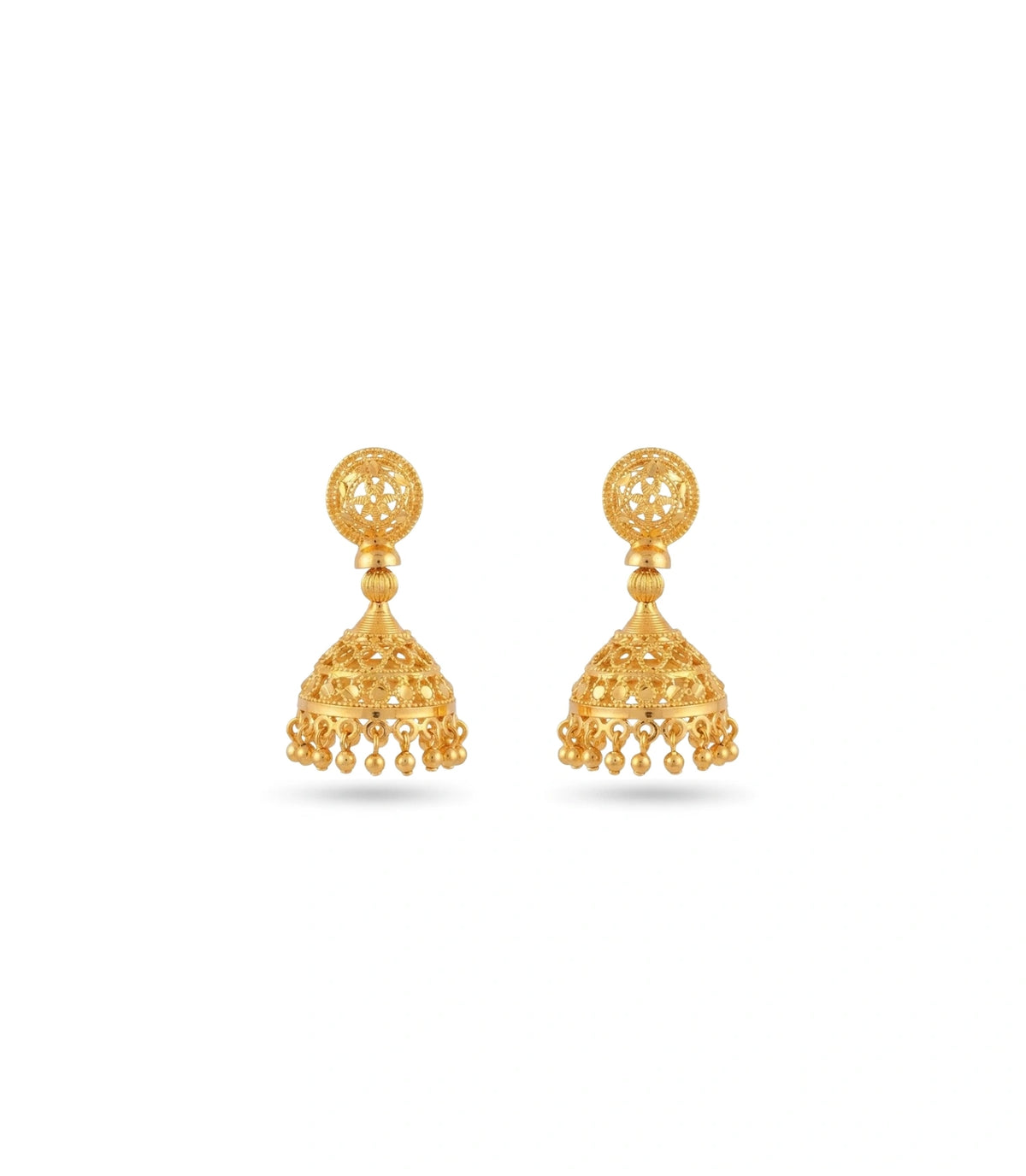 Gold Plated Graceful Traditional Jhumka Earrings