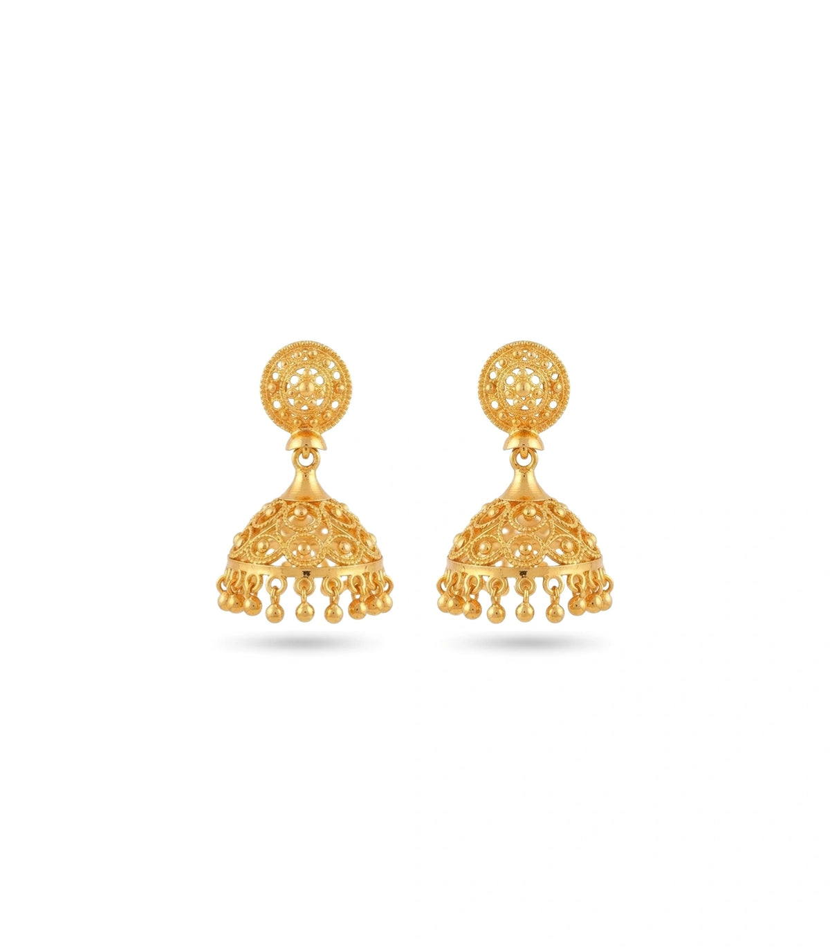 Gold Plated Casual Traditional Jhumka Earrings