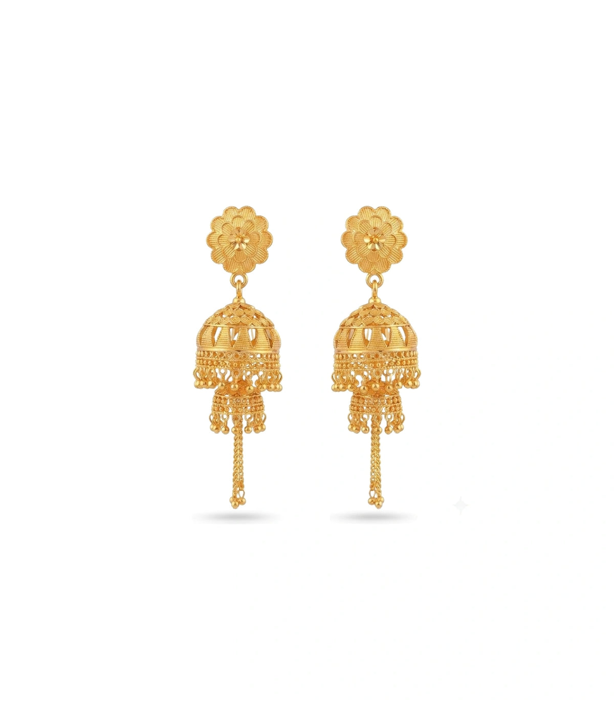 Gold Plated Ethnic Wedding Wear Jhumka Earrings