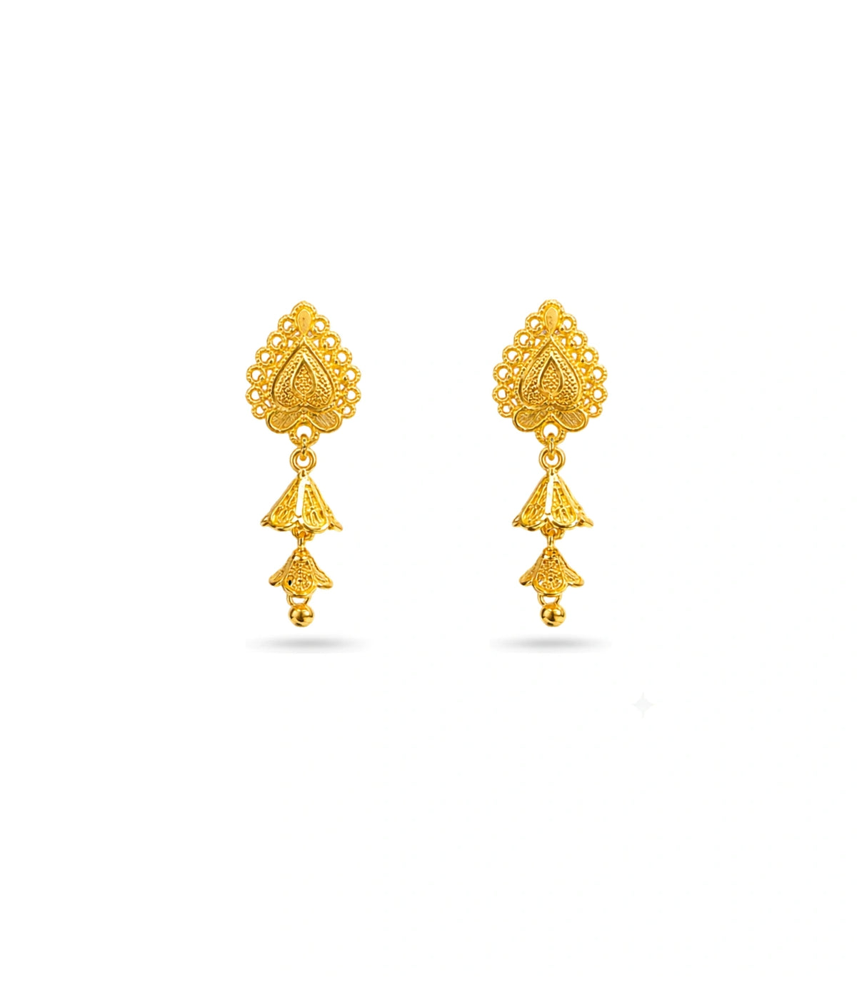 Gold Plated Ethnic Modern Jhumka Earrings