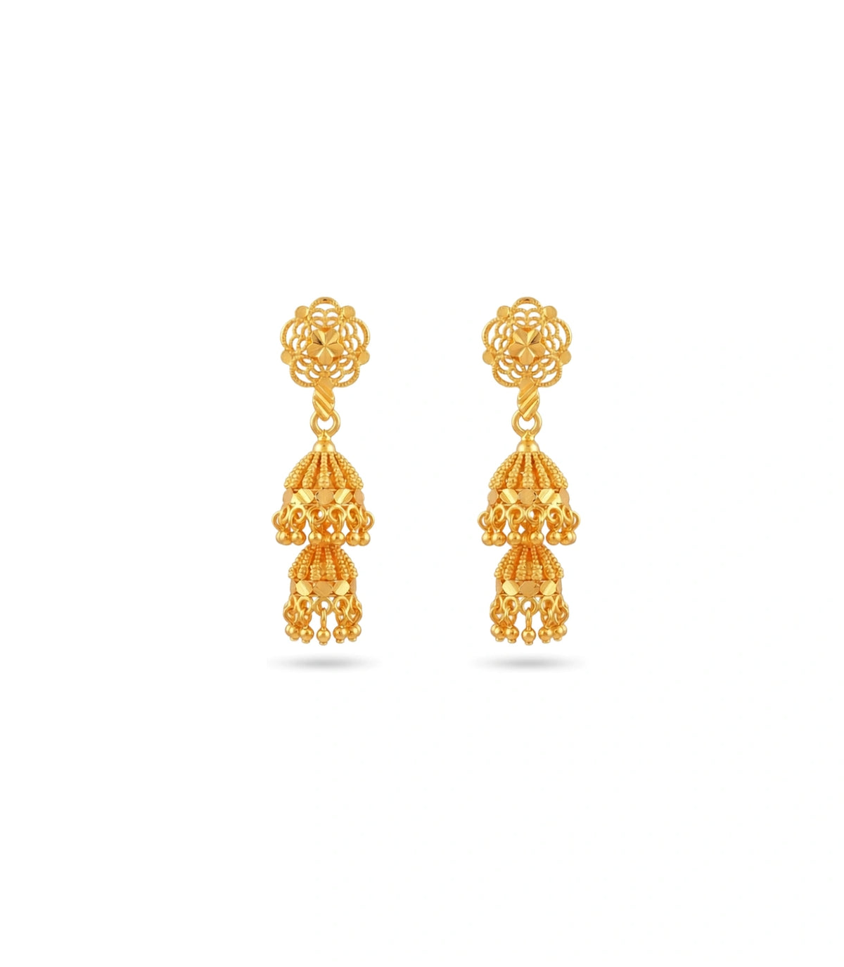 Gold Plated Ethnic Handcrafted Jhumka Earrings