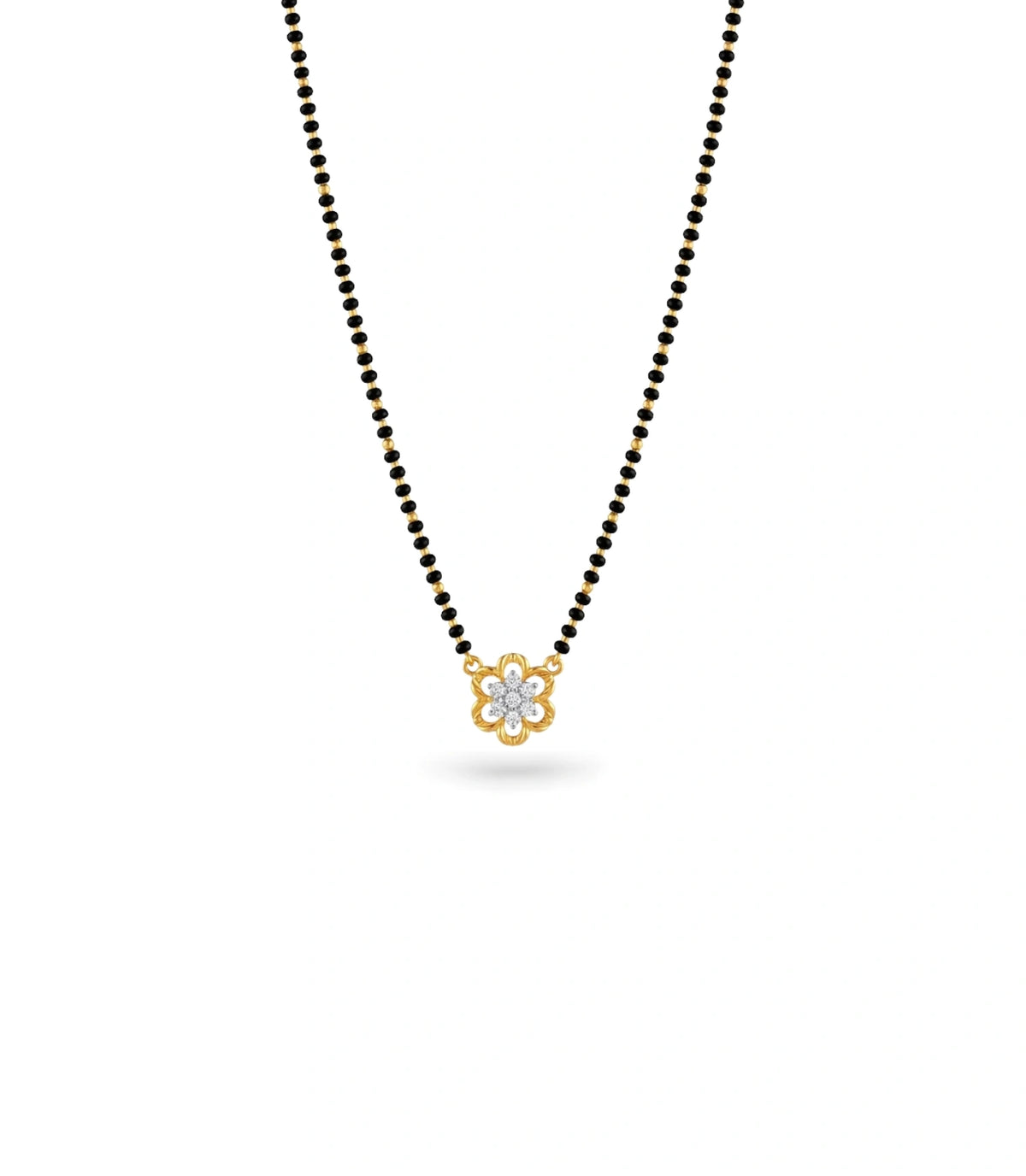 Gold Plated CZ Floral Mangalsutra