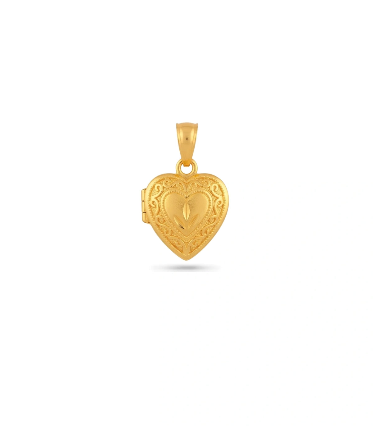 Gold Plated Lustrous Heart Pendant